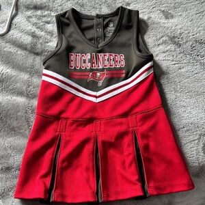 Team Apparel Buccaneers Kids Cheer Jersey - Black and Red size 4T